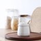 Ceramic Honey pot with Lid and Honey Dipper,Porcelain Honey Jar Easy to Clean and Dishwasher Safe,12oz (White)